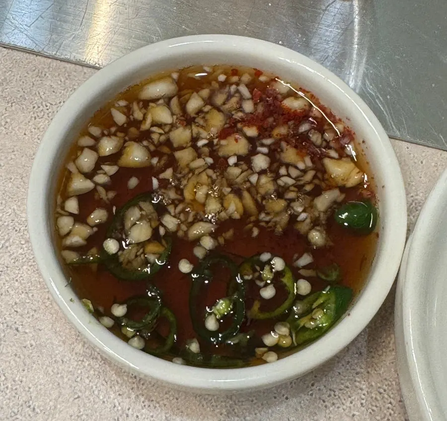Sammi-jip's special dipping sauce for the meat