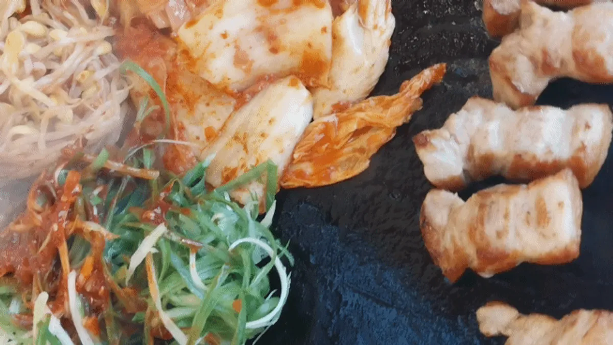 Cheongna Sammi-jip's signature pot-lid kimchi pork belly