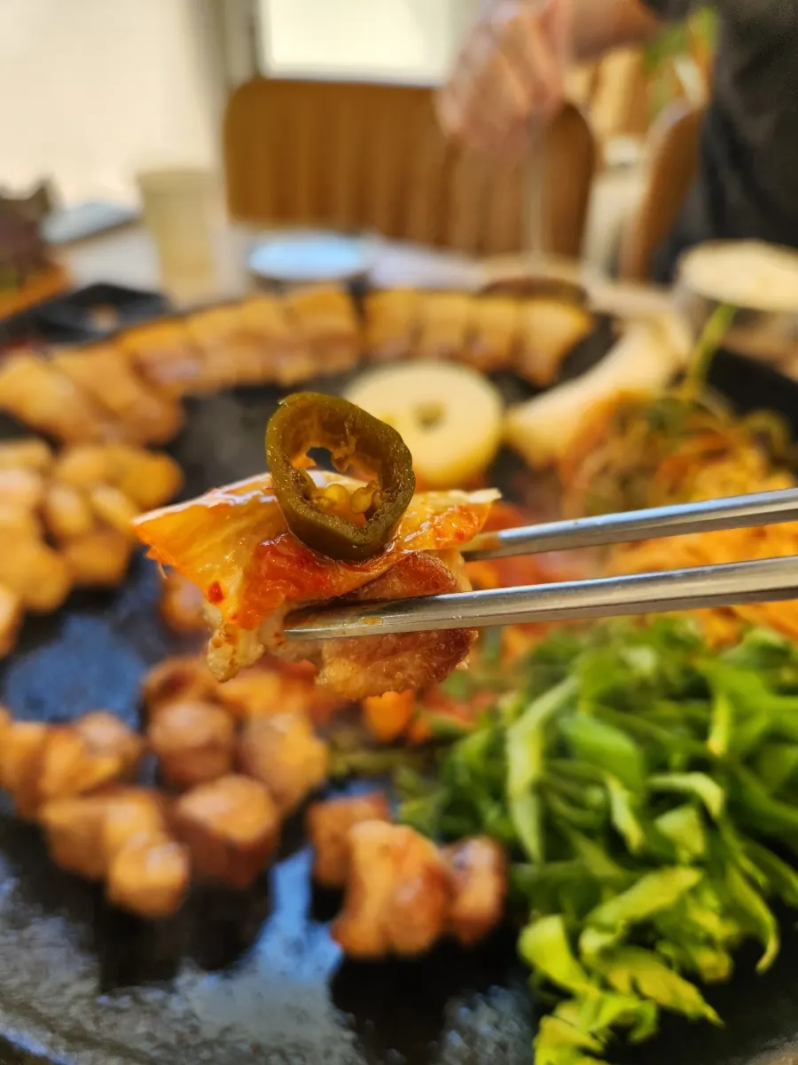 목살 삼겹살 항정살 삼미 모둠 구이