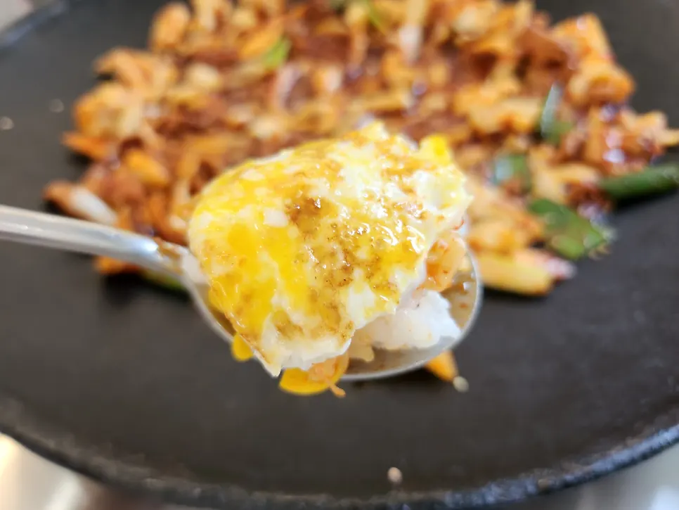 Fried egg served alongside the duruchigi