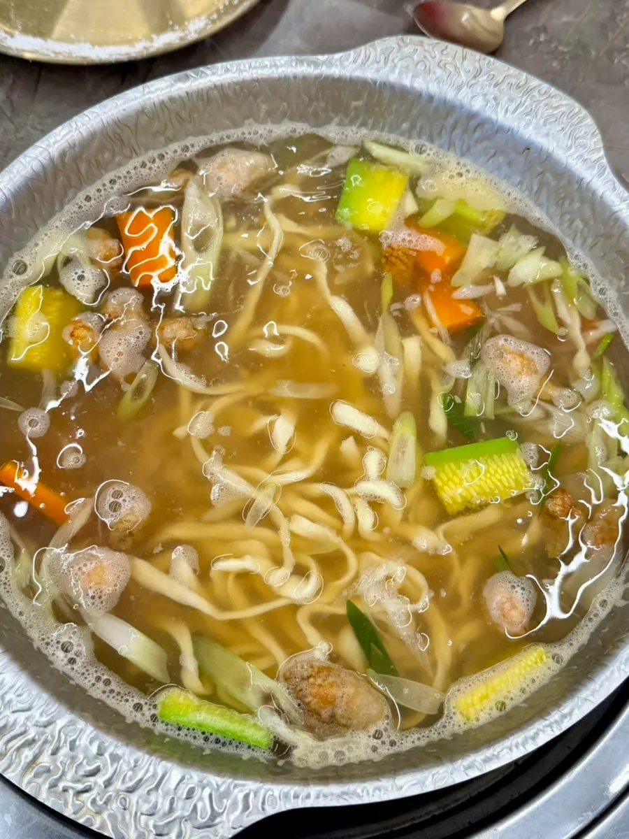 익히는 칼국수 사리