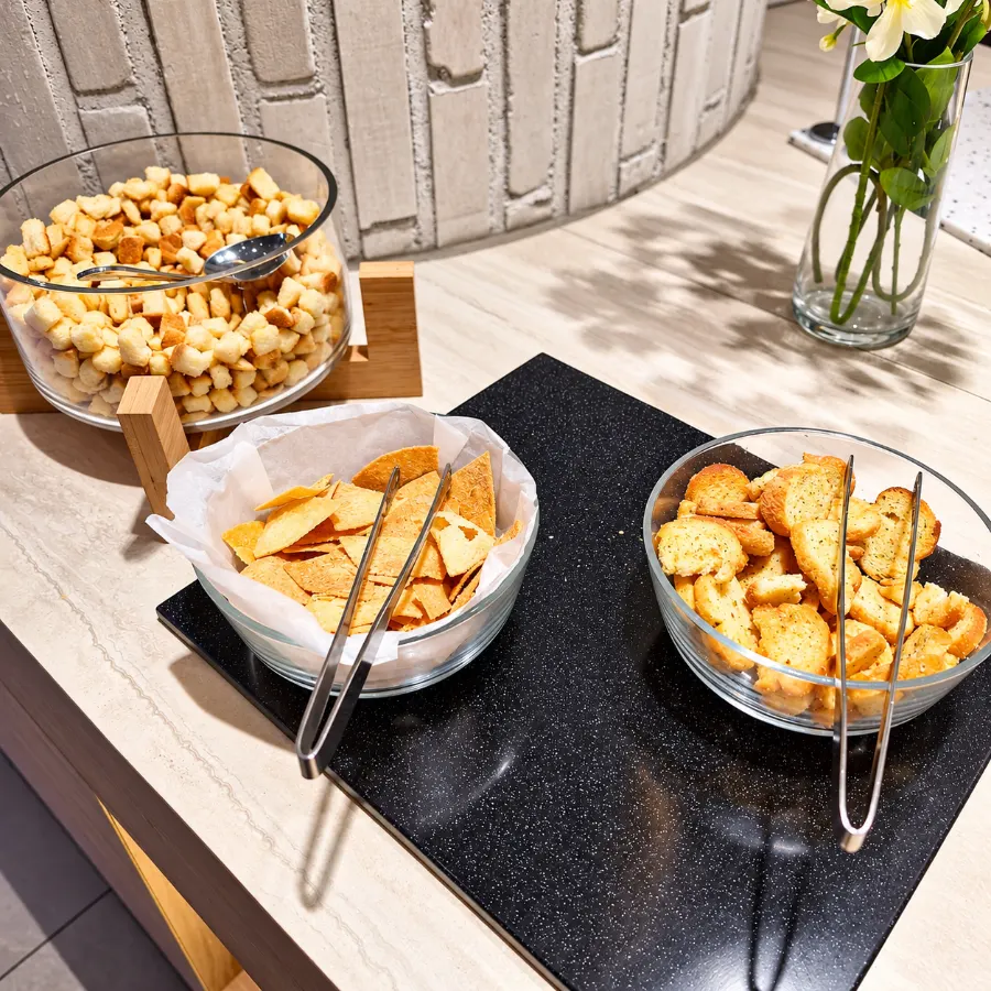 Cajun chicken and fruit salads