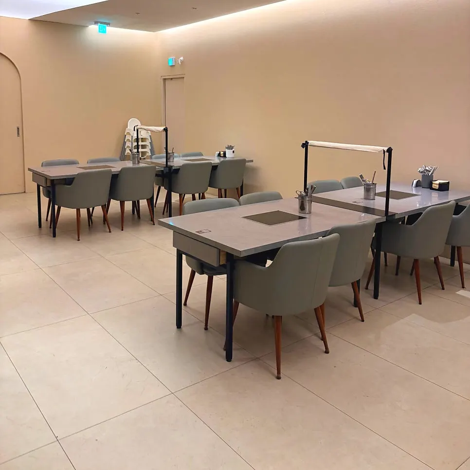 Restaurant entrance on the 2nd floor after taking the elevator up
