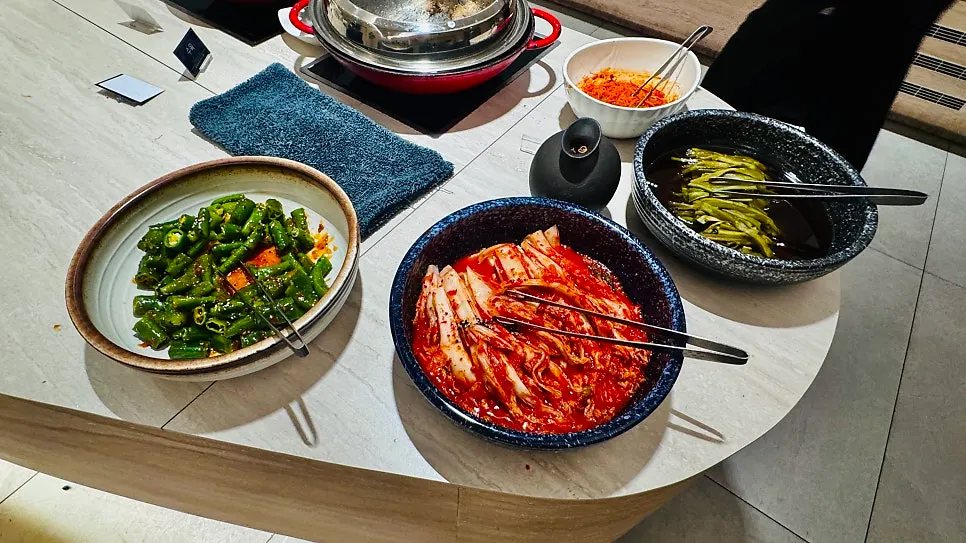 샤브샤브 셀프바 재료 구성