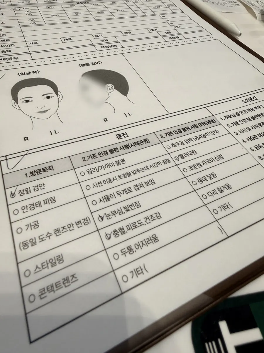 Consultation table where exam results are explained