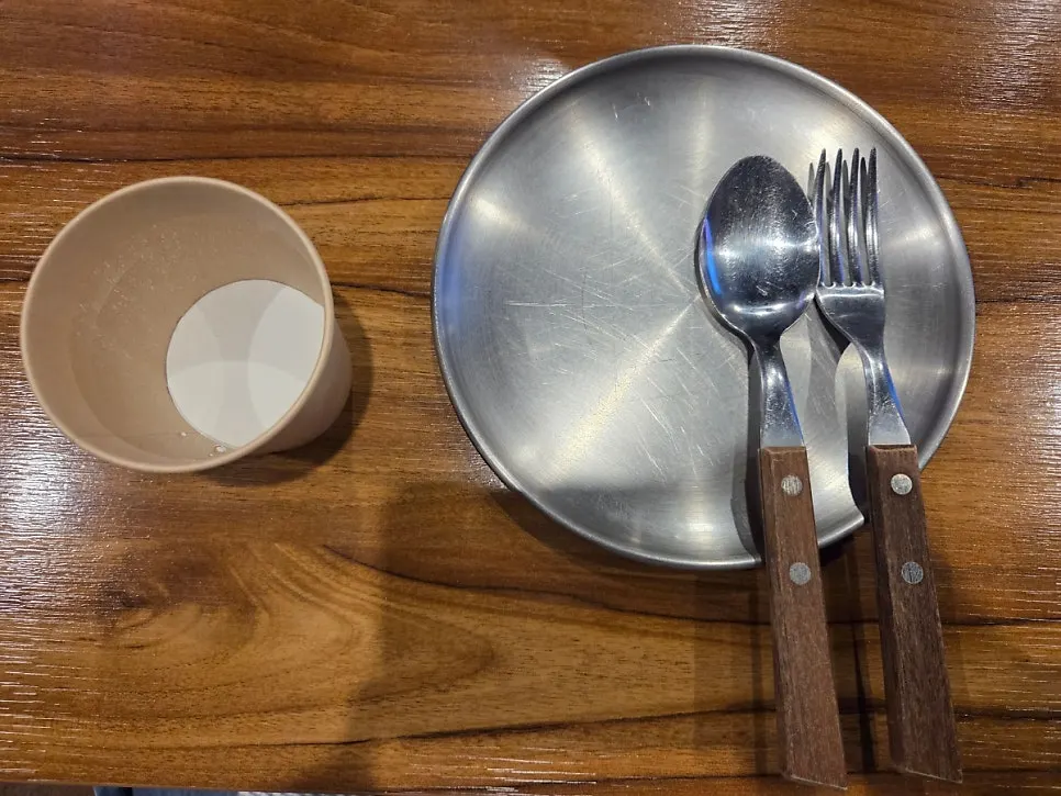 Table after ordering ribs and chimichanga
