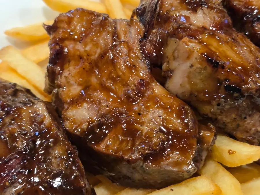Ribs with grill marks