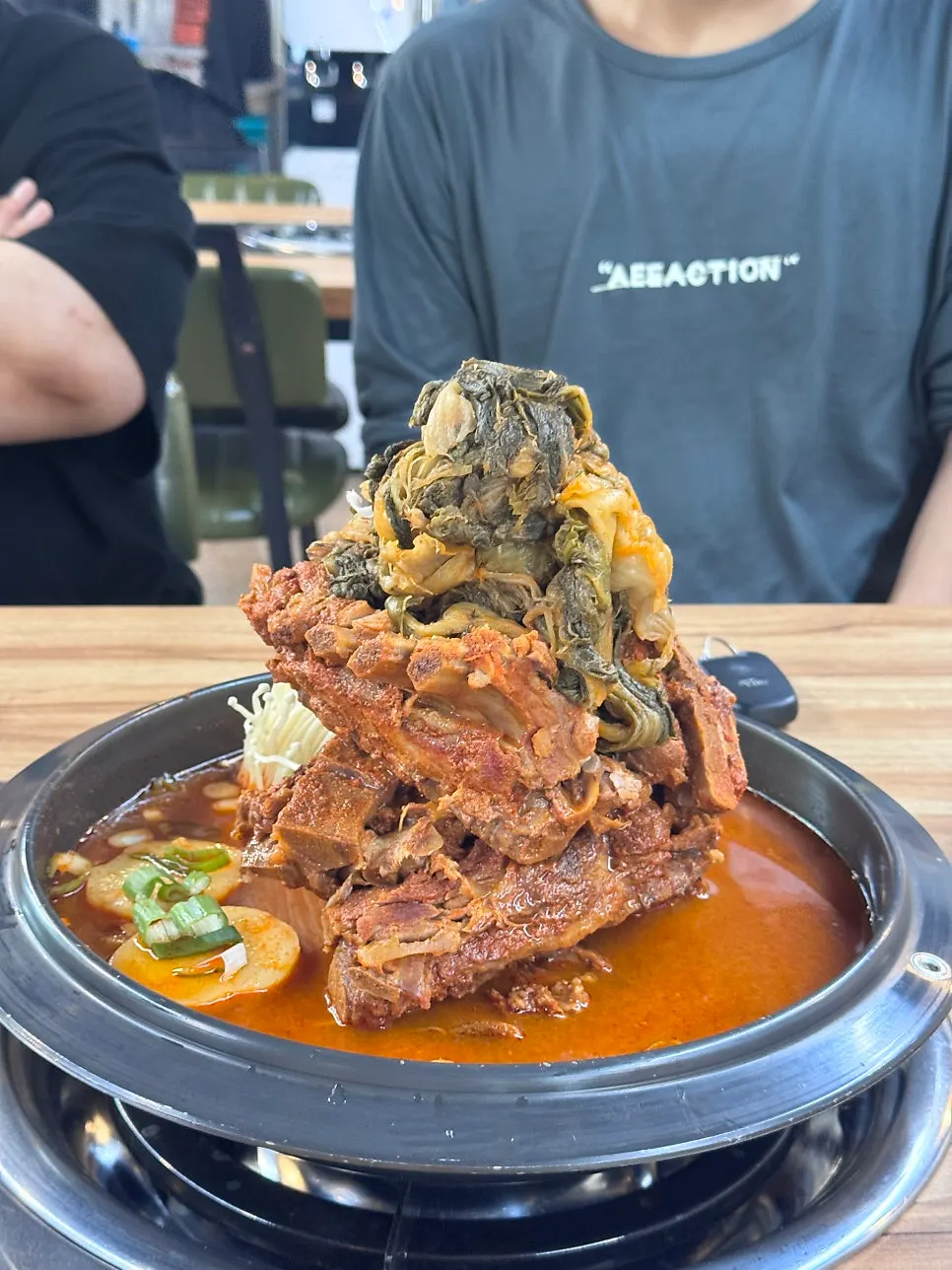 Medium Cheongnyeon Gamjatang stacked like a tower