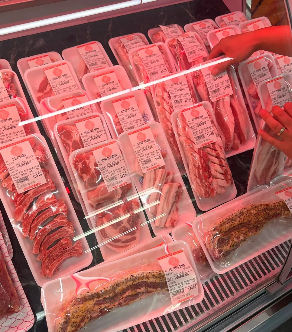 Butchering work area at the back of the store