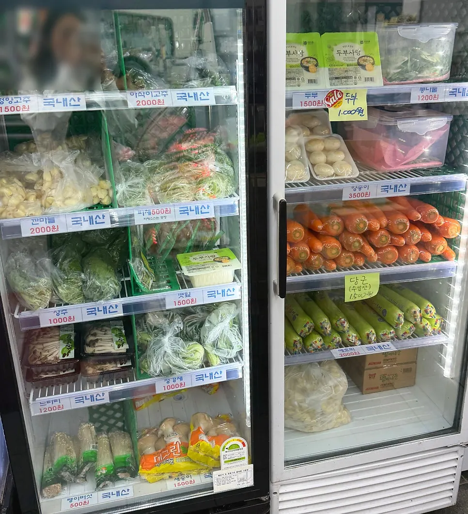 Baekpo galbi at the meat counter