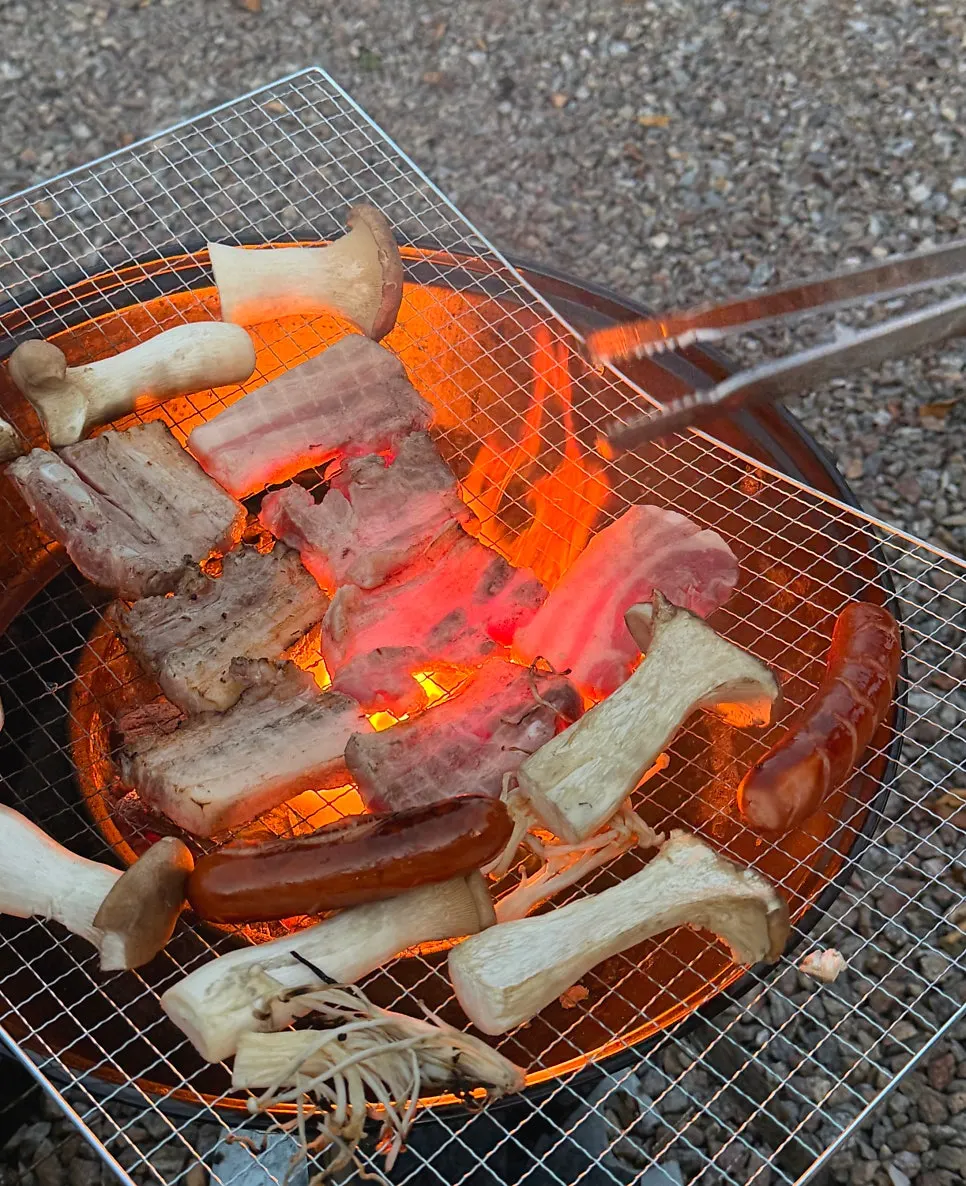 A piece of grilled baekpo galbi