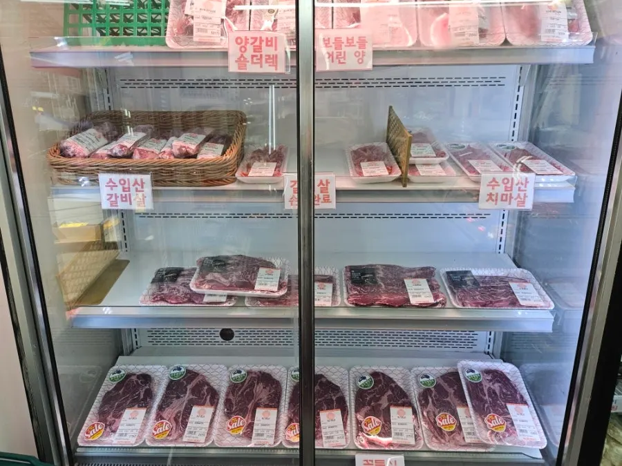 Butcher-shop meat for barbecue