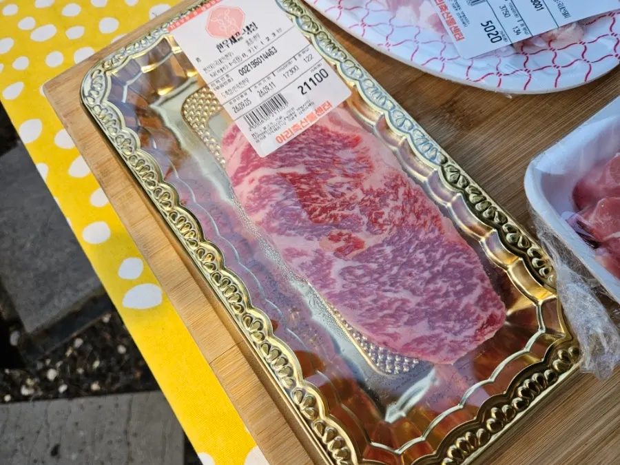 Purchased Hanwoo striploin