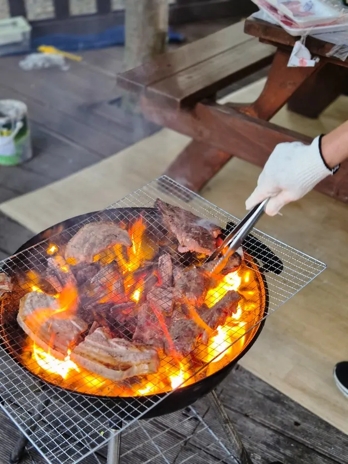 굽기 전 준비된 양갈비