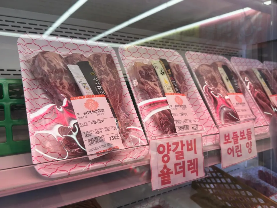 Showcase of hanwoo Korean beef cuts by part