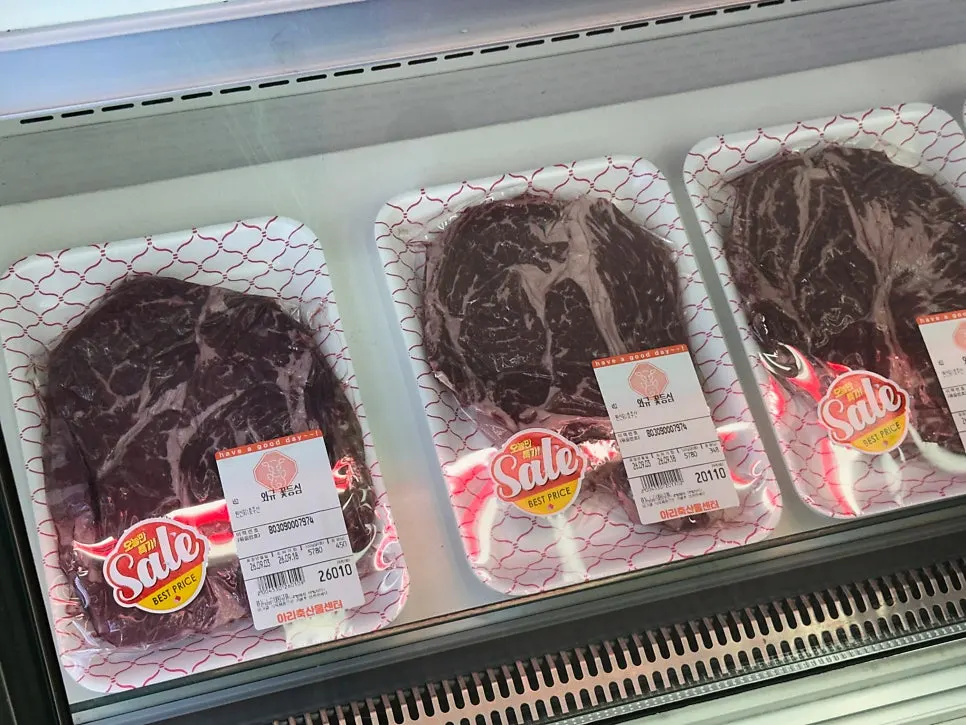 Display of homemade marinated meat corner