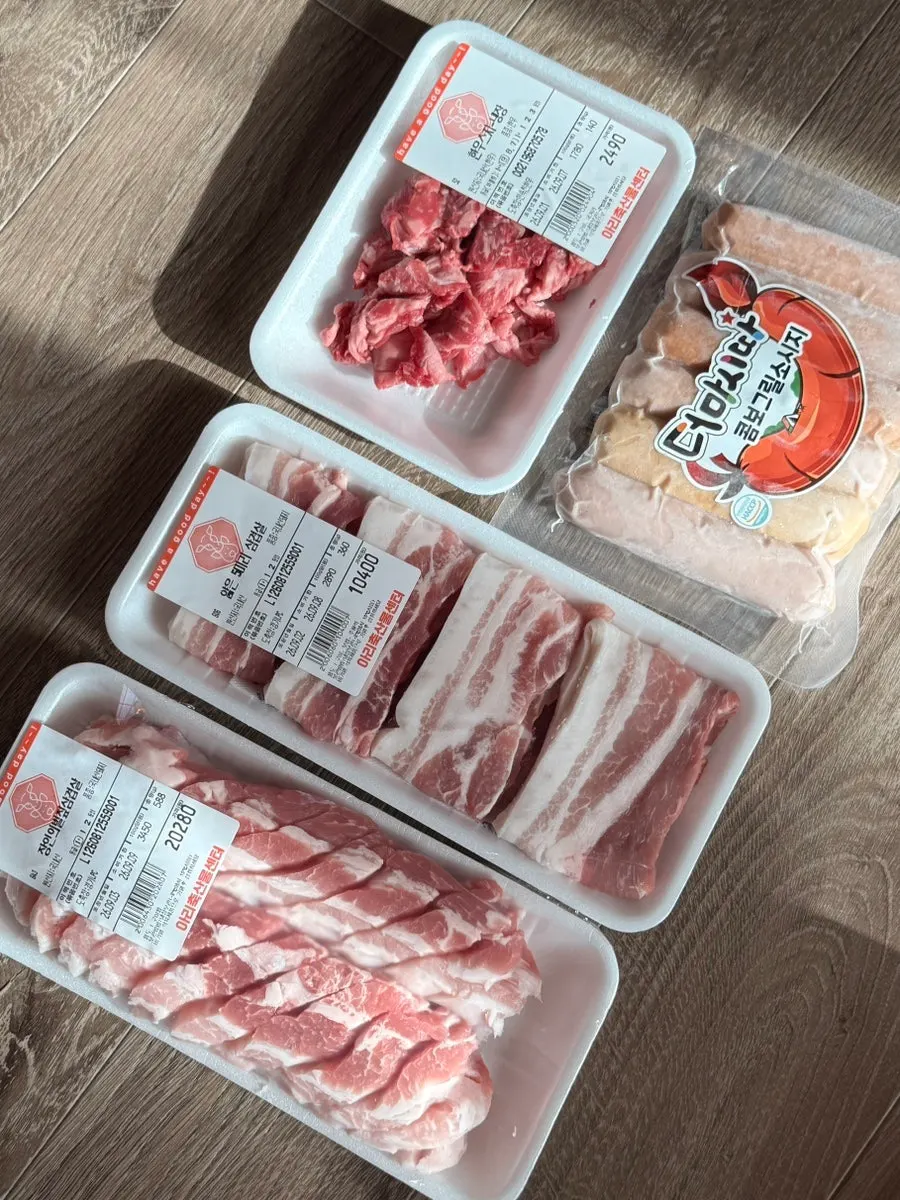Packaged 50mm pork belly for kids