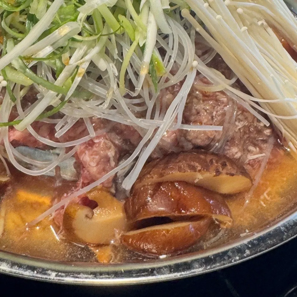 냉면 면발 클로즈업