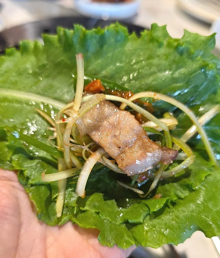 A golden-grilled piece of pork belly
