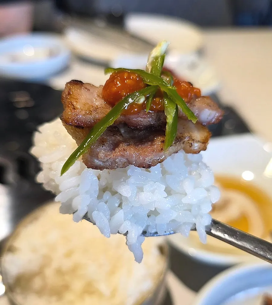 Galbitang bowl with four rib bones