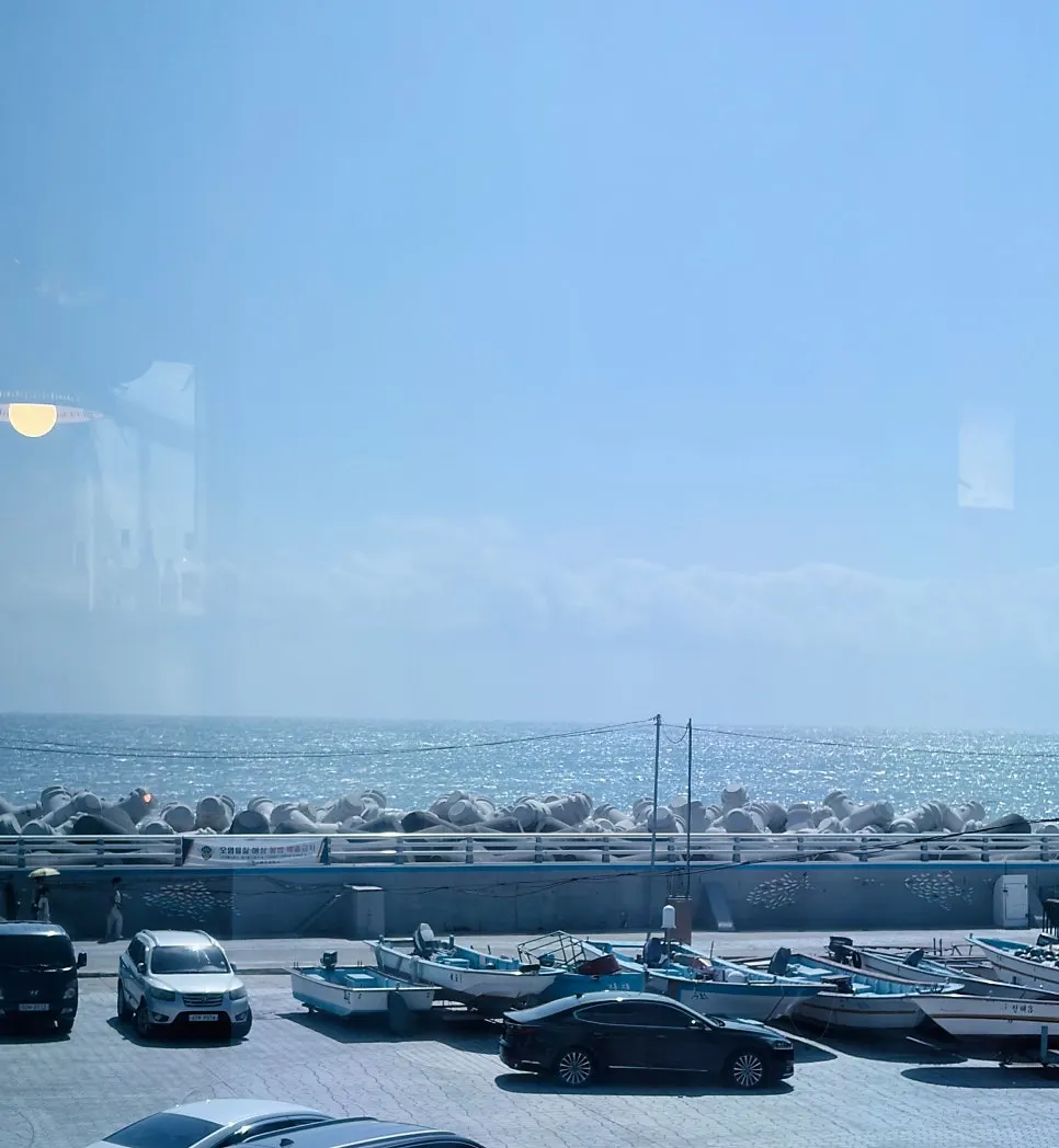 Ocean view of Cheongsapo from a window seat