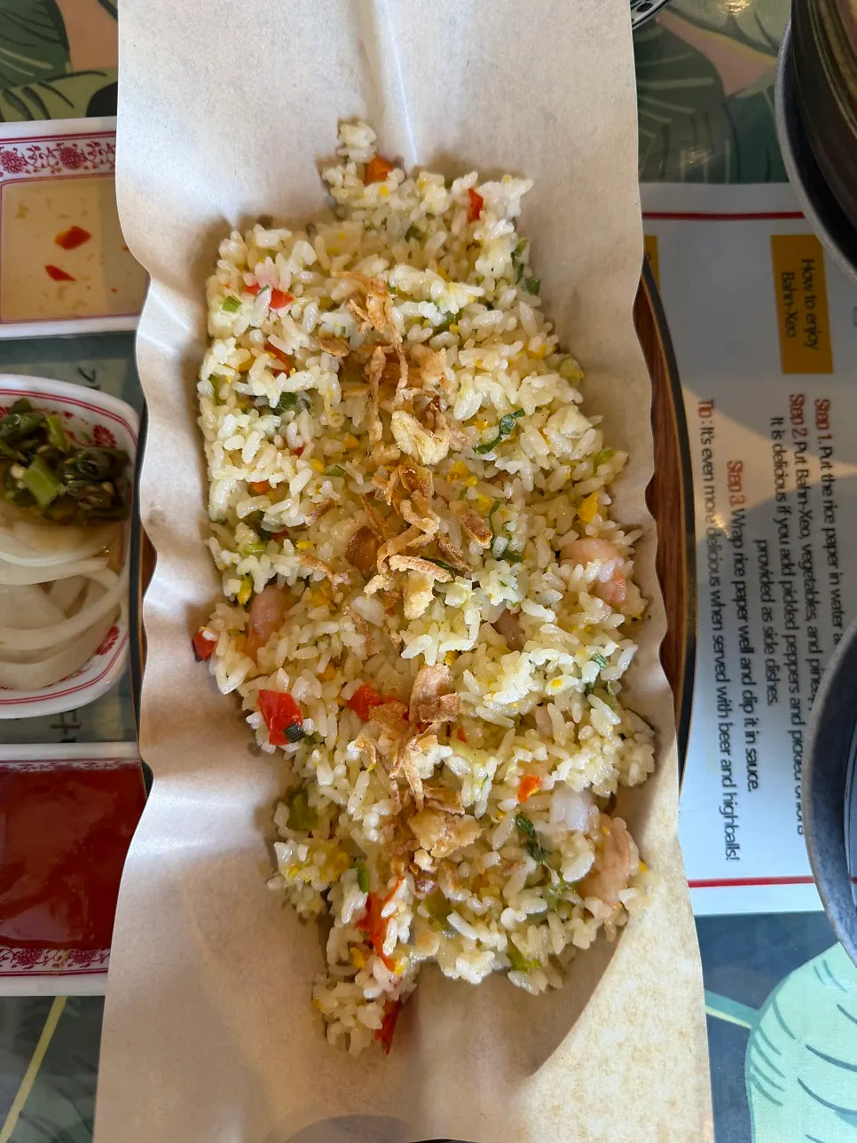 The butter shrimp fried rice that was ordered alongside