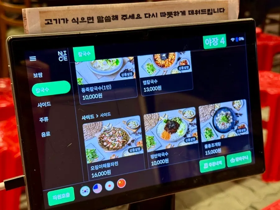 Side dishes served at Cheongun Bossam Dangsan Branch