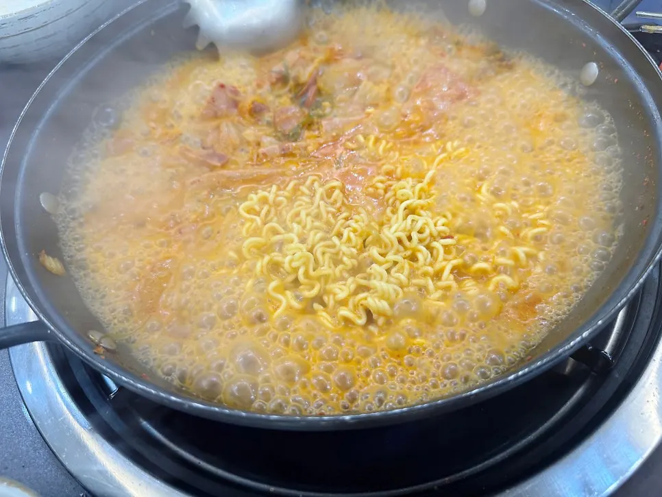 Budae-jjigae broth grown richer with time