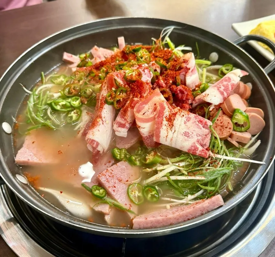 Cheongwon budae-jjigae set for two servings
