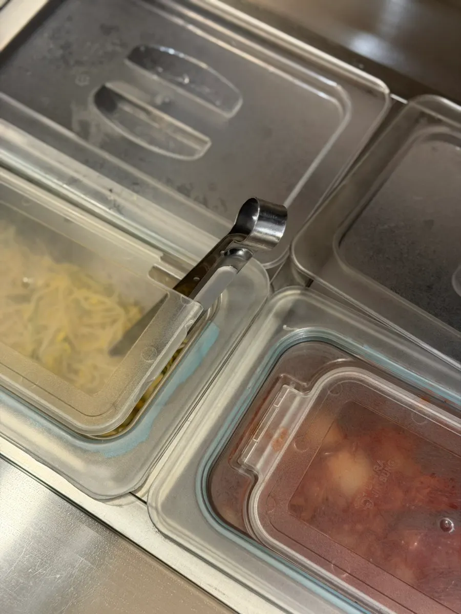 Side dishes brought over from the self-serve bar