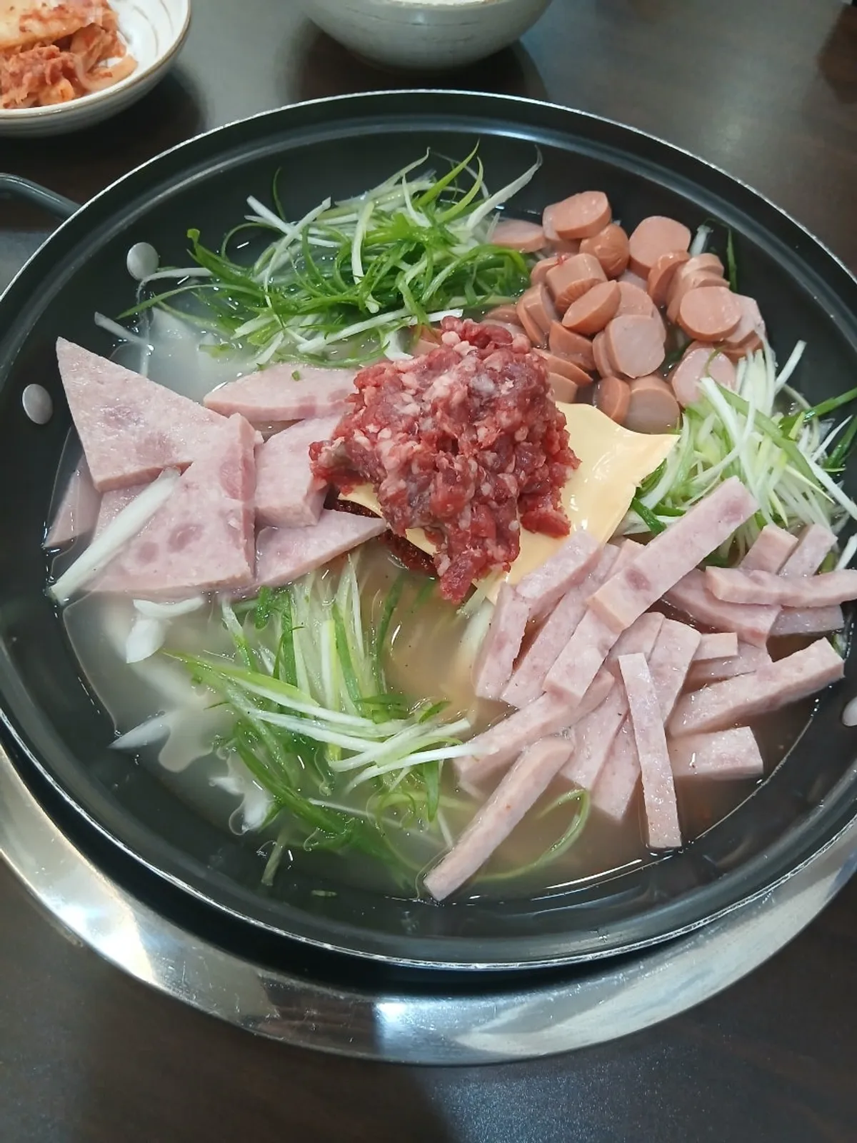 Self-serve bar at Cheongwon Restaurant where you can grab extra side dishes