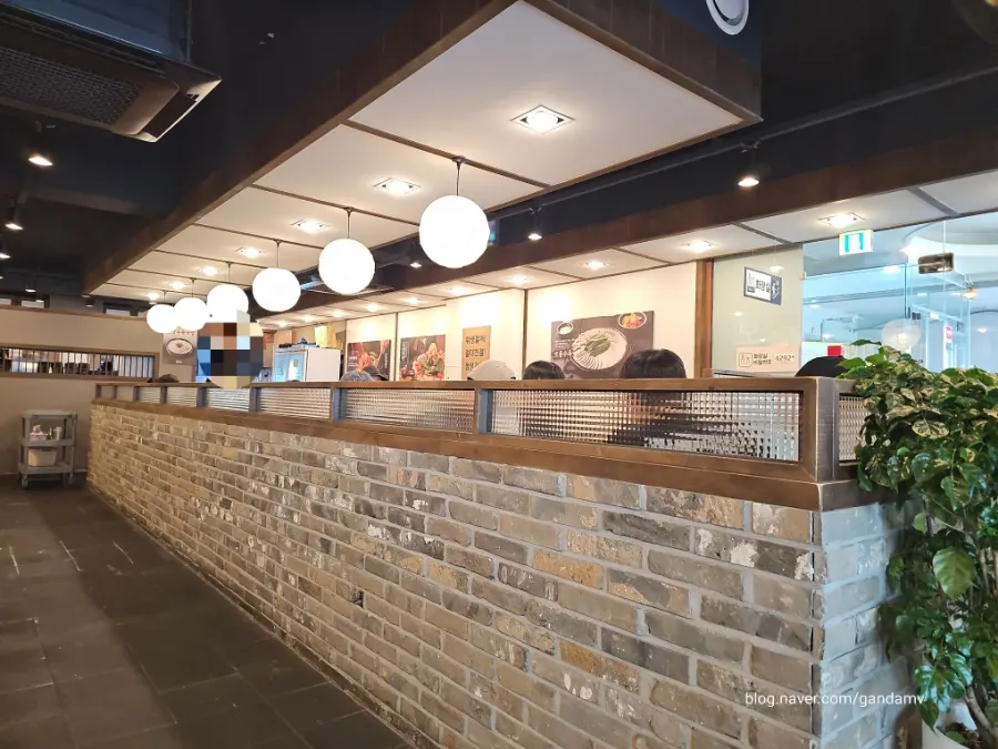 Dining hall with 4-top tables at the gukbap restaurant