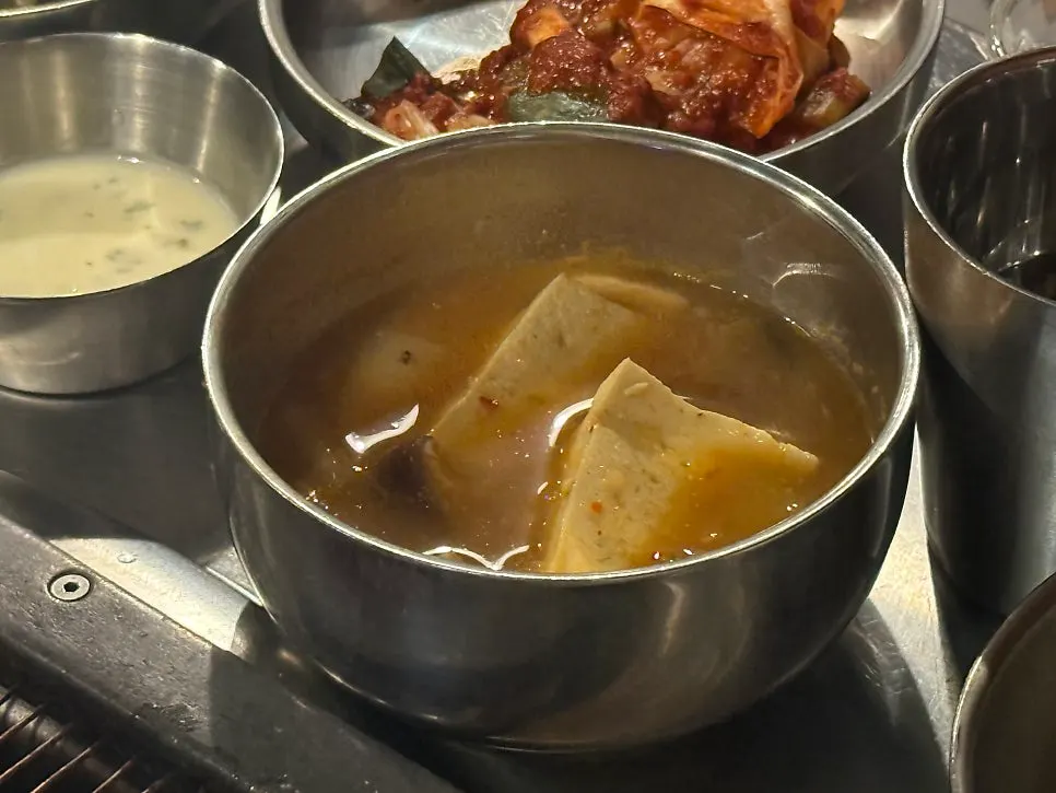 Basic doenjang stew packed with tofu