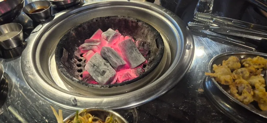 Ondogye's pre-grilling station running nonstop