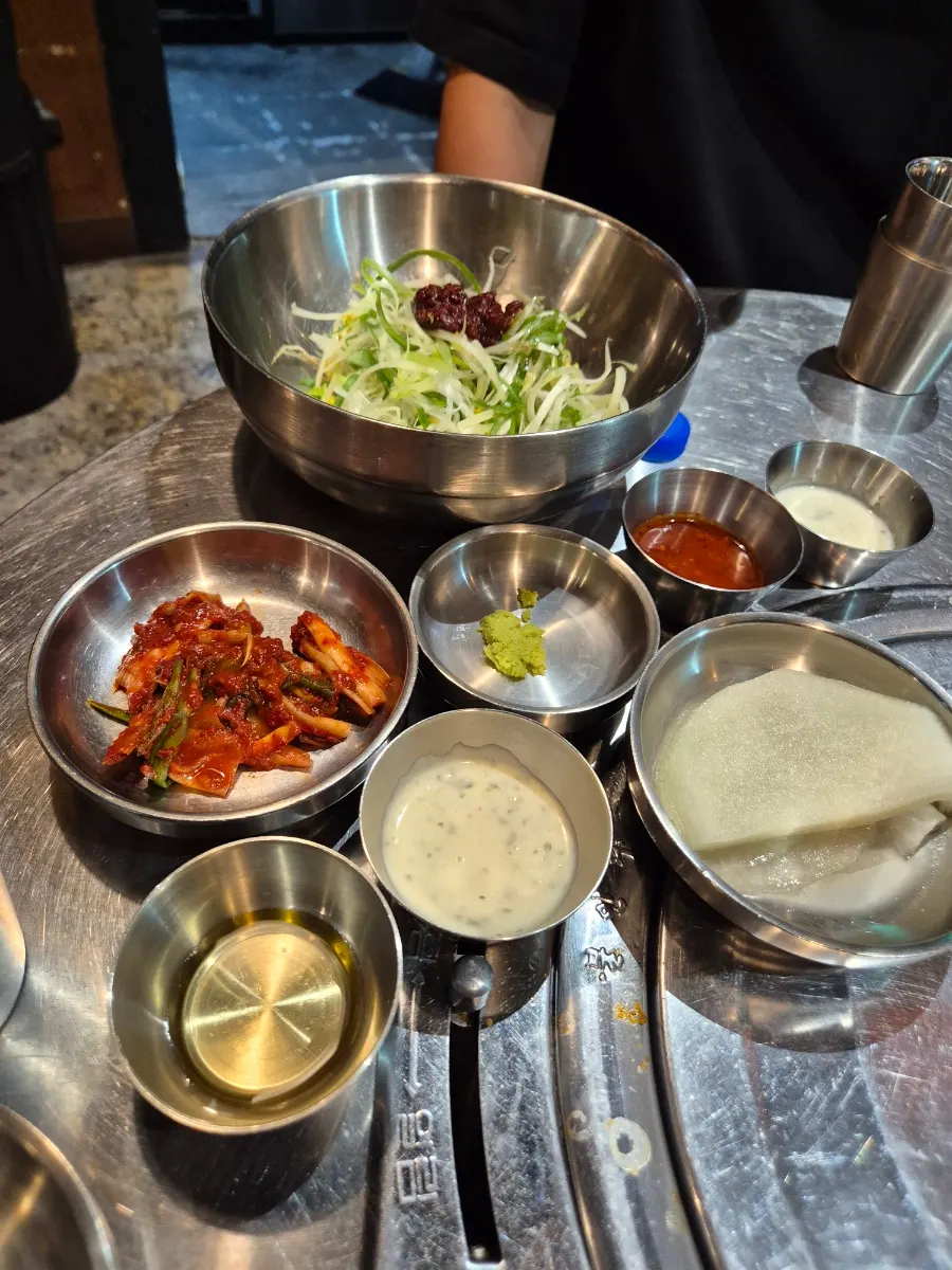 Ondogye's menu board with chicken galbi prices