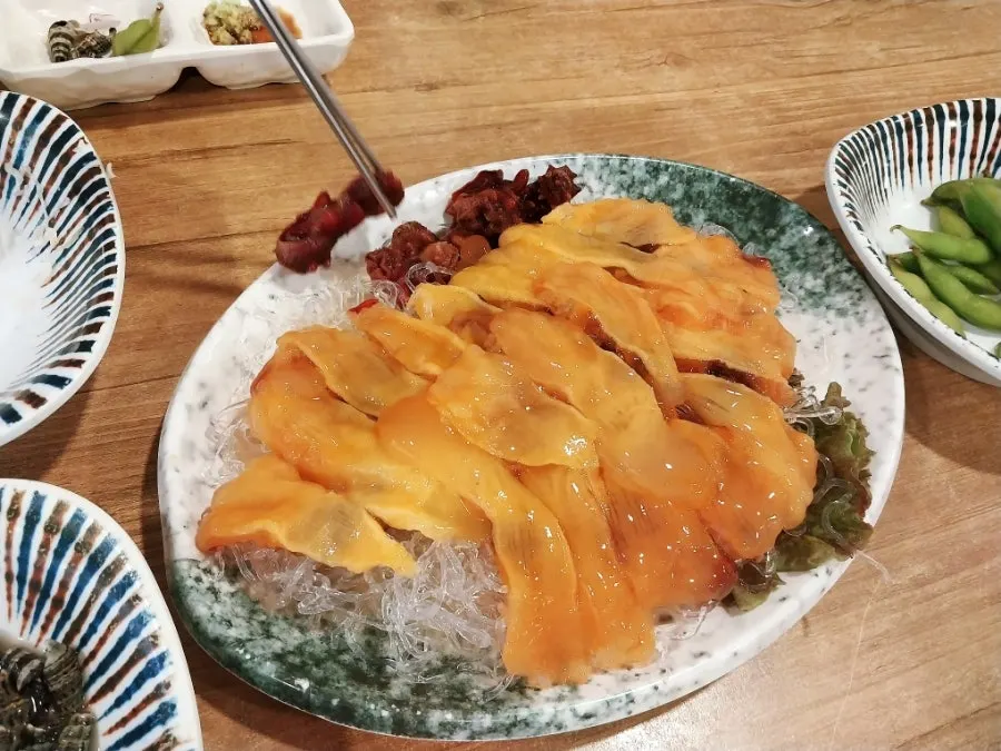 멍게 껍데기 살과 뿔