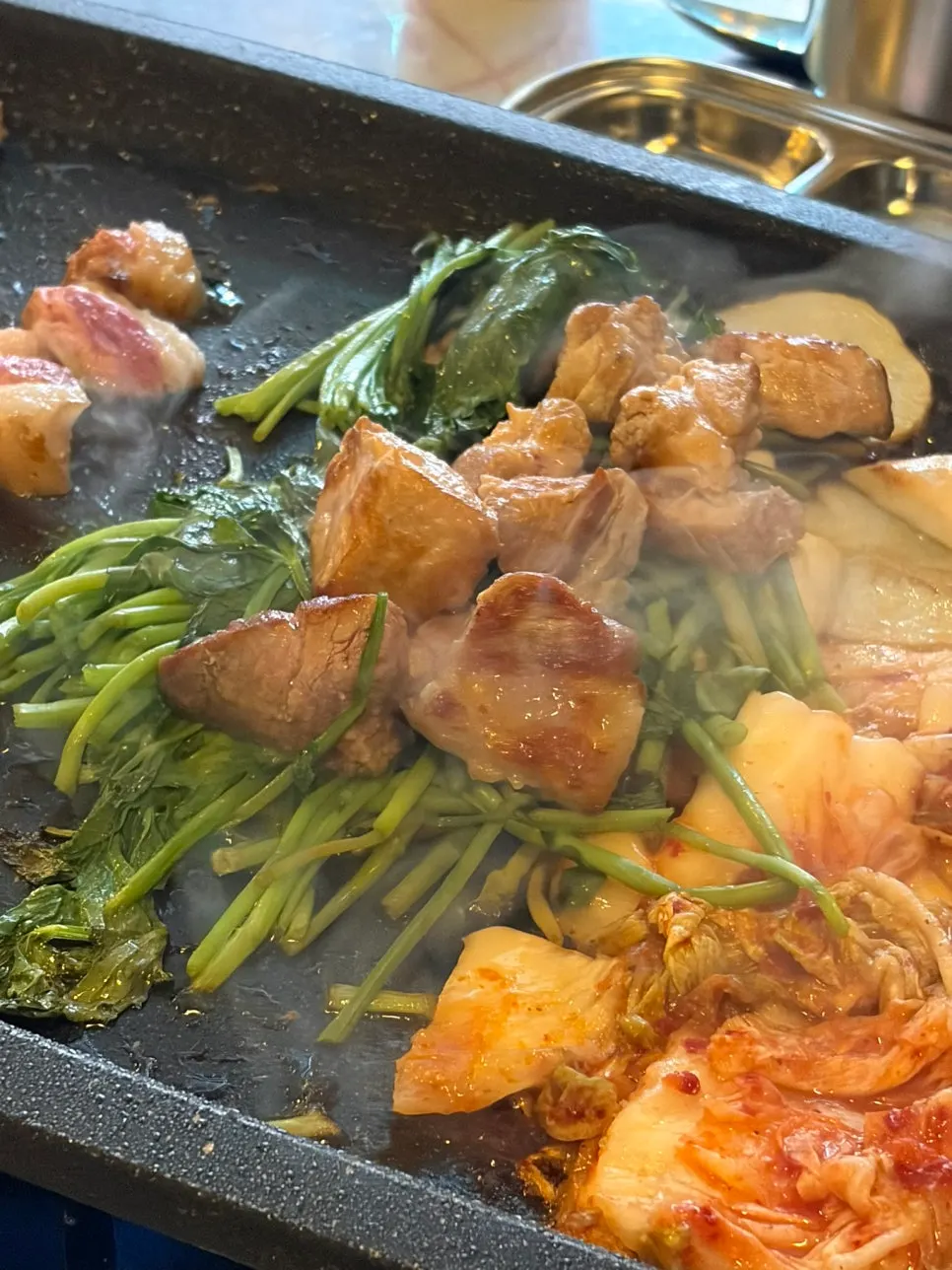 구워진 숙성 목살 클로즈업