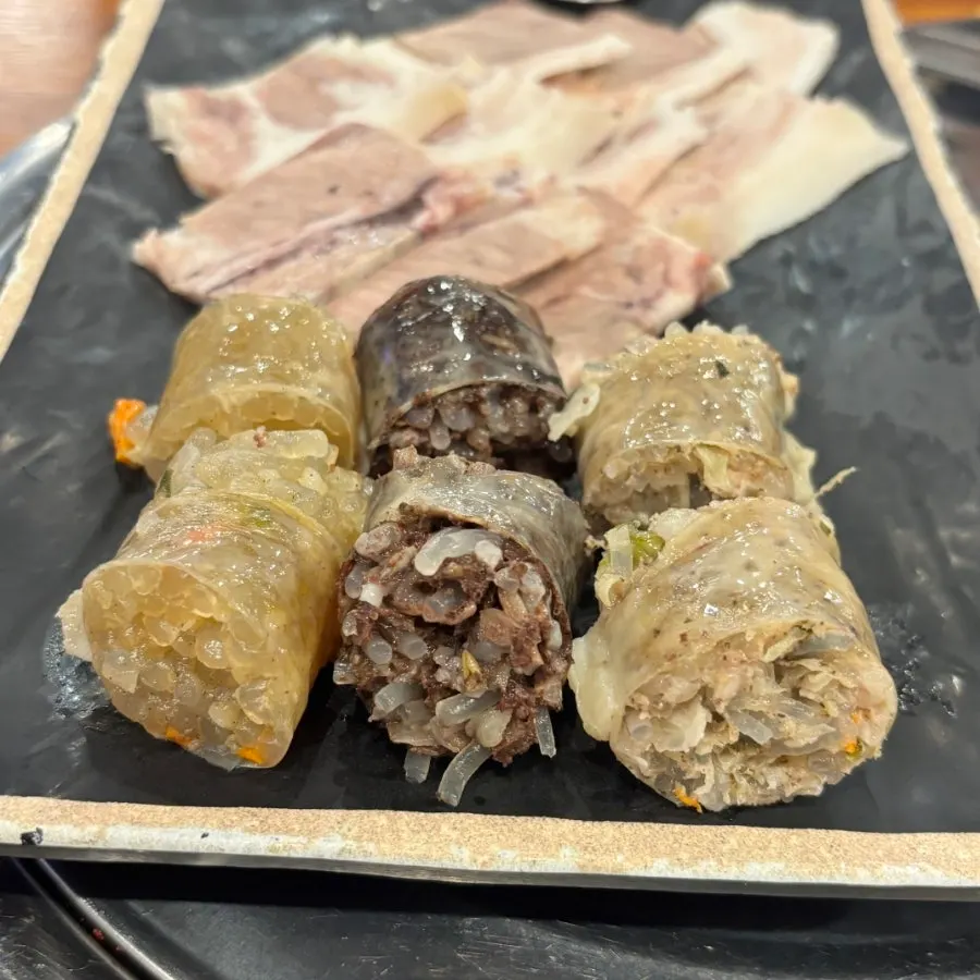 1인 스페셜 세트 순대 구성