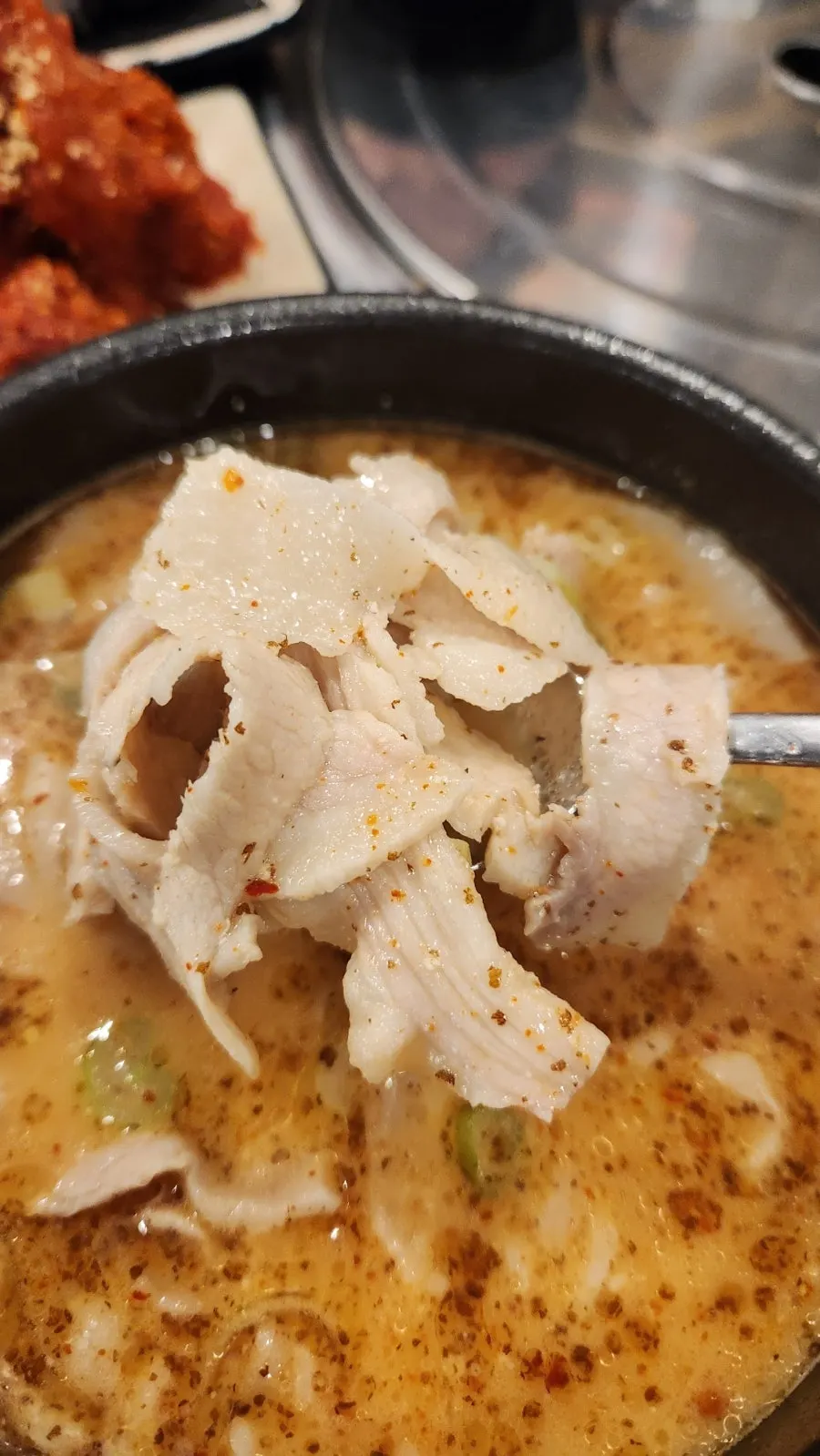 Hangjeongsal boiled-pork gukbap and pork jowl