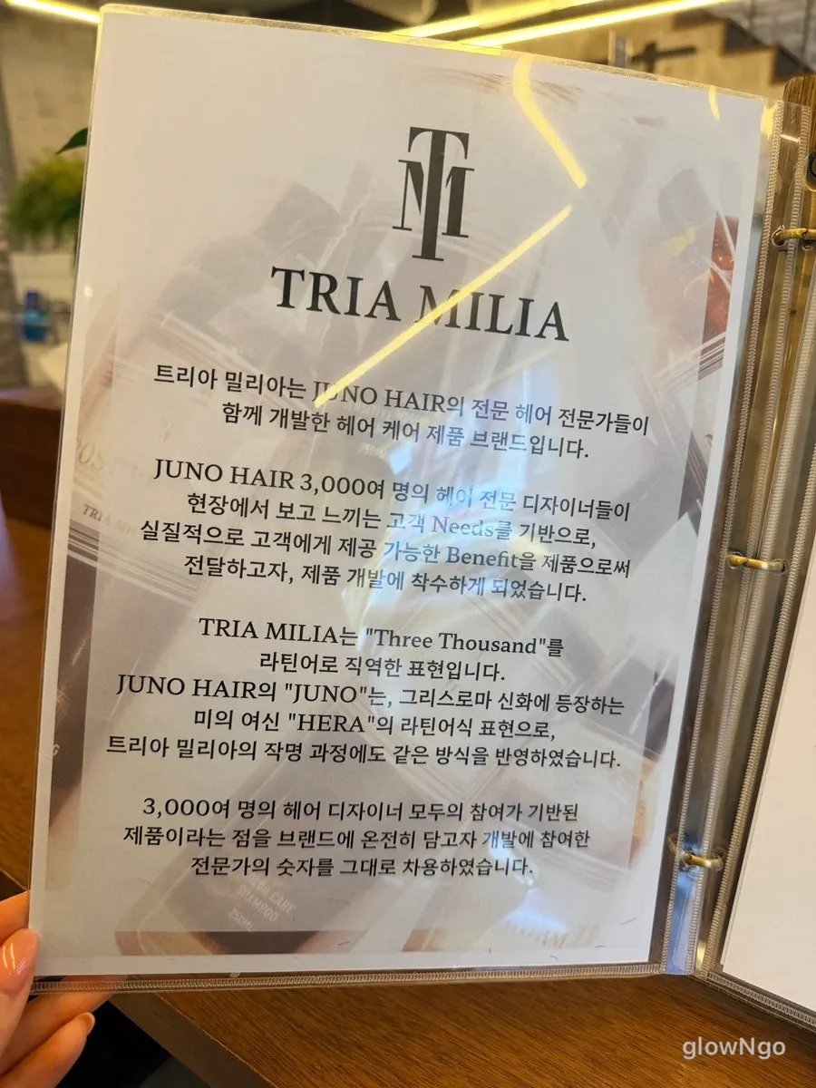 준오헤어 매장에 진열된 헤어 제품