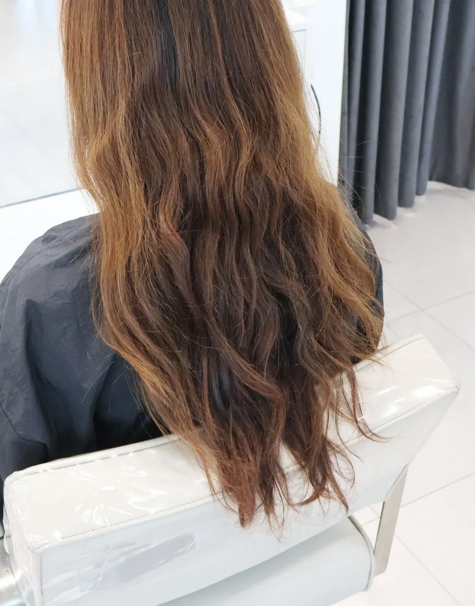 Cutting process trimming the ends with a layered cut