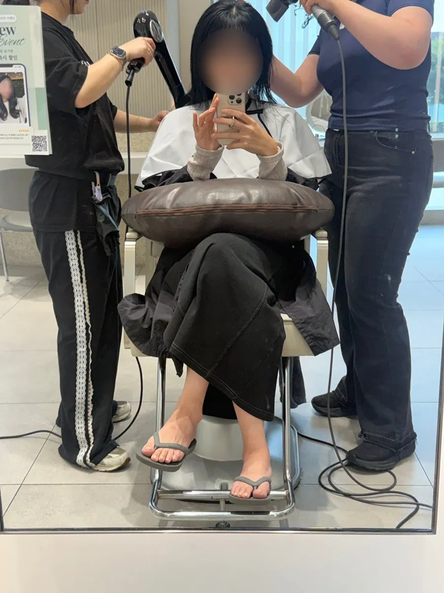 After the black tone-down and hime cut