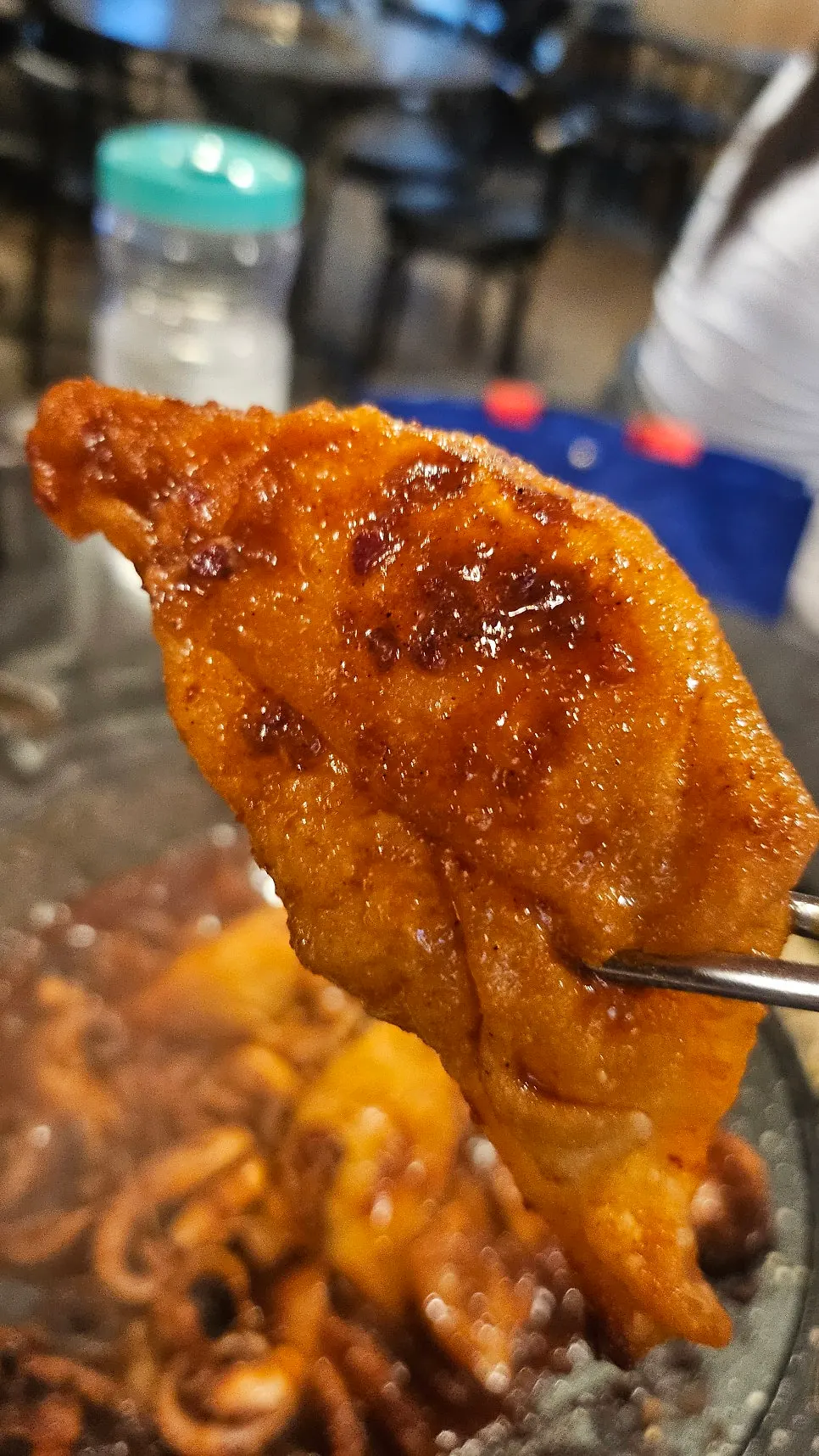 Yaki mandu soaked in sauce
