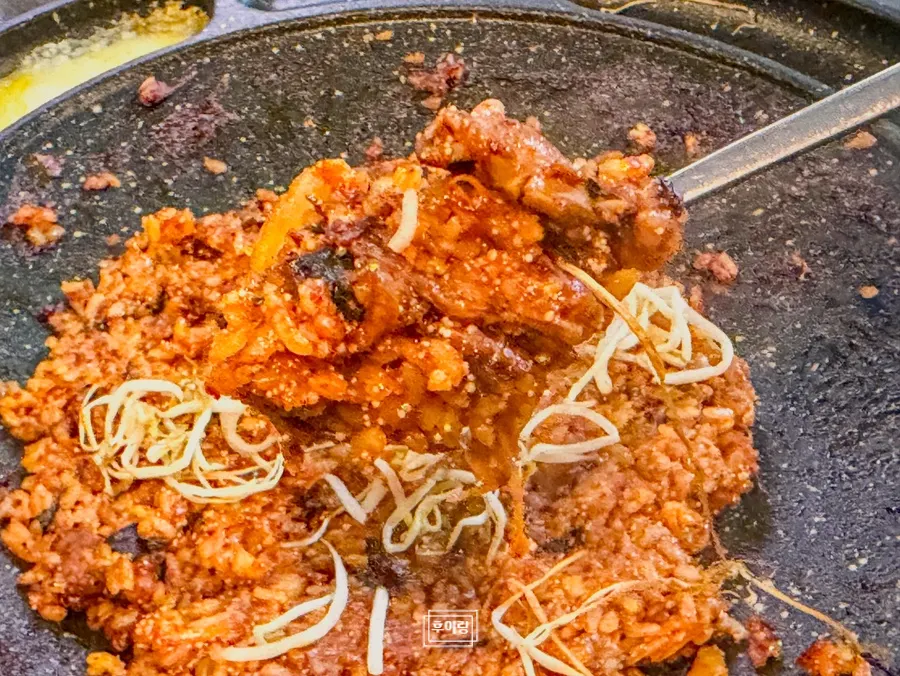 A finished plate of flying fish roe fried rice