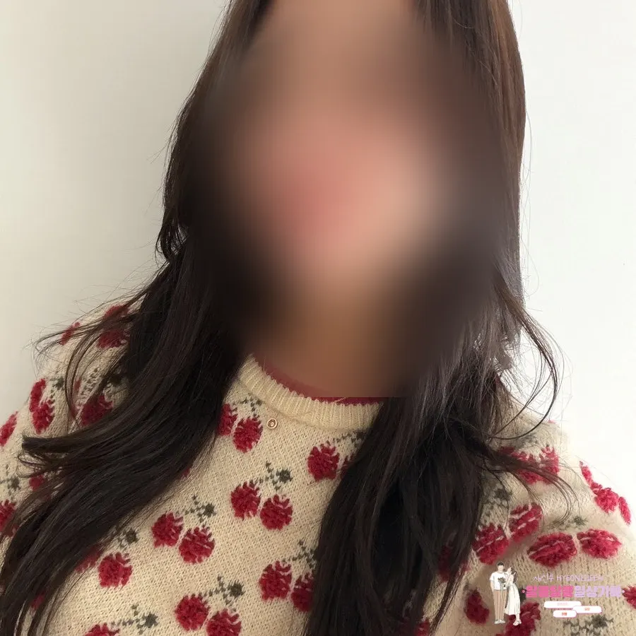 Side view of the hair color after coloring