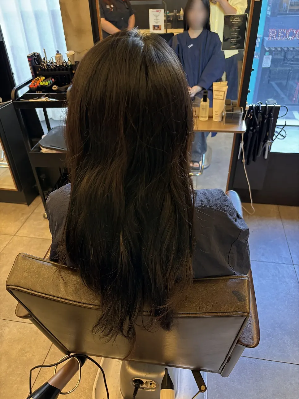 Long, stuffy hair length before switching to a short cut