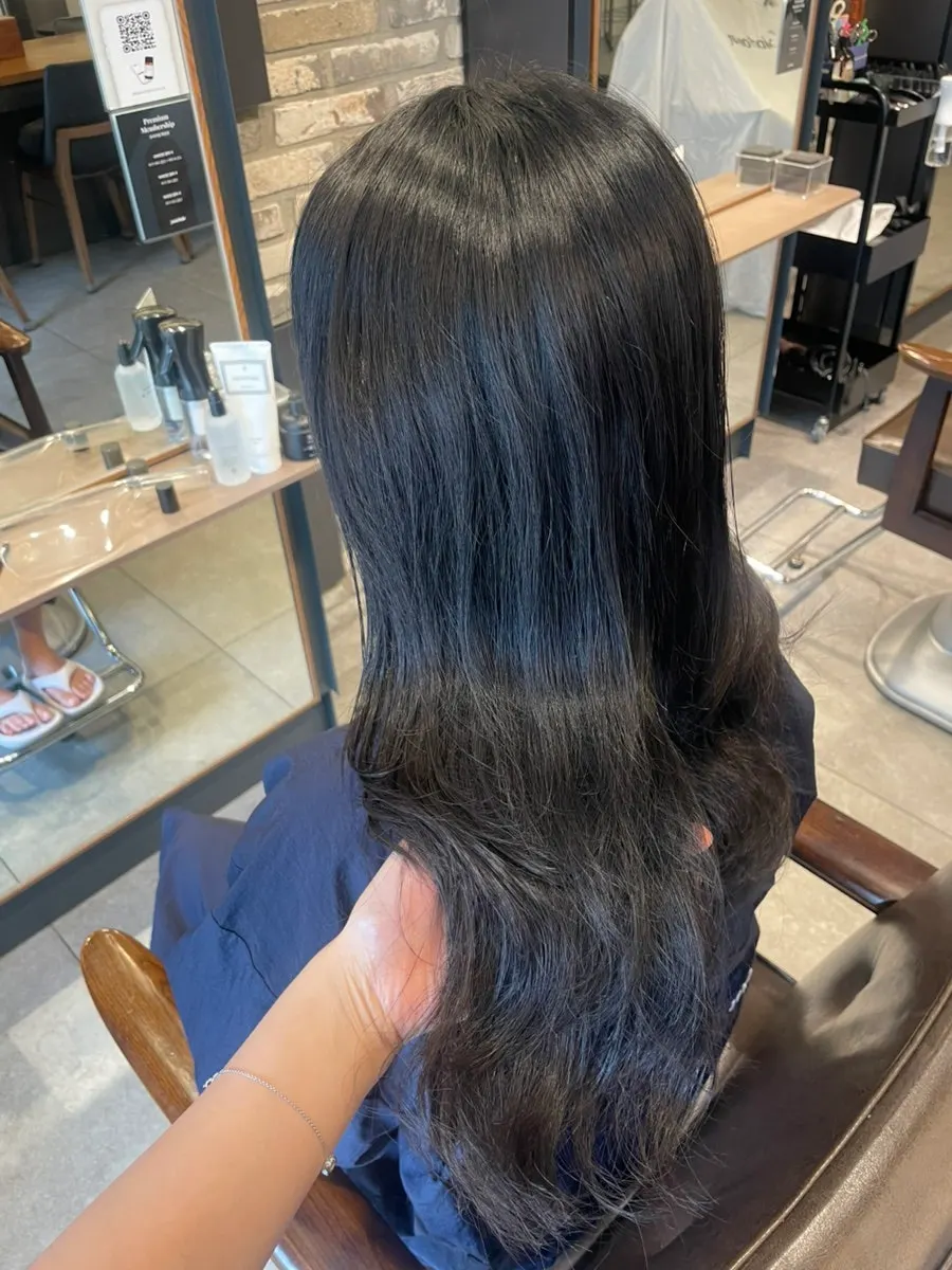 Overall silhouette shaped after the perm