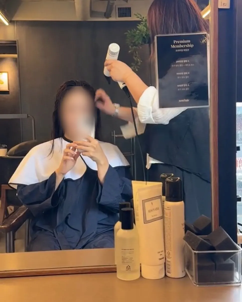 드라이만 한 클리닉 후 윤기 살아난 모발