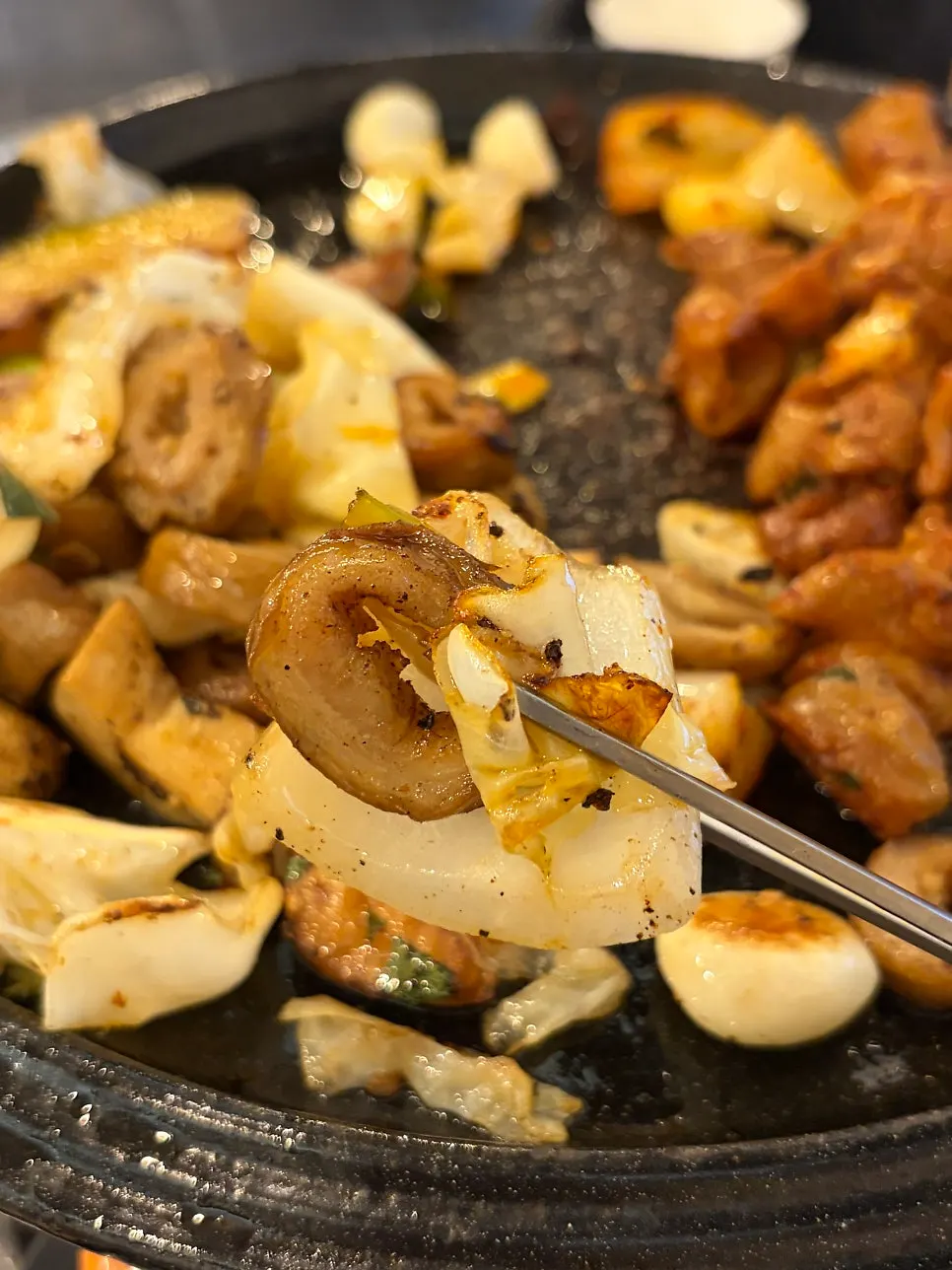 A fully grilled piece of makchang