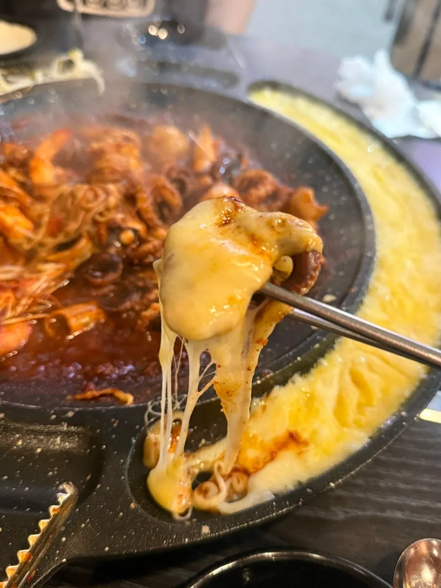 Rich cheese eaten with spicy food